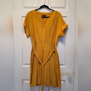 SIMPLY VERA BY VERA WANG | Mustard Midi Dress
